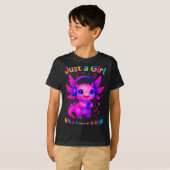 T-shirt Axolotl Just A Girl Who Loves K-p  (Devant entier)