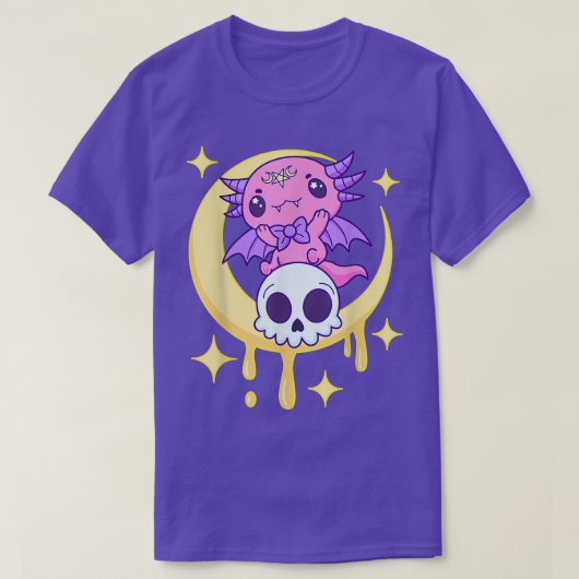 T-shirt Axolotl Kawaii Pastel Goth Cute Creepy Aesthetic (Design devant)