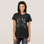T-shirt Axolotl ligne blanche (Devant entier)