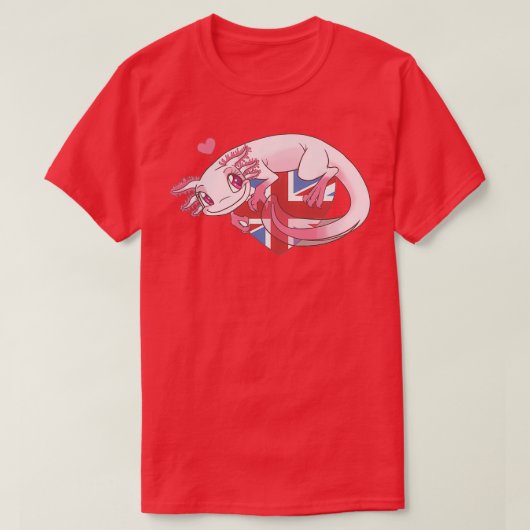 T-shirt Axolotl Love Britain (Design devant)