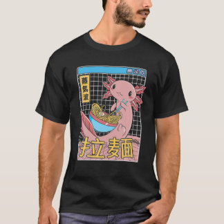 T-shirt Axolotl Manger Ramen Japon Style Enfants Otaku Ani