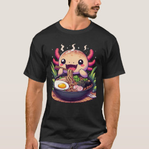 T-shirt Axolotl Manger Ramen japonais nouilles mignonnes N