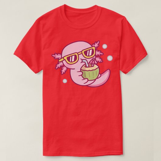 T-shirt Axolotl mignon g À L'Eau De Coco (Design devant)