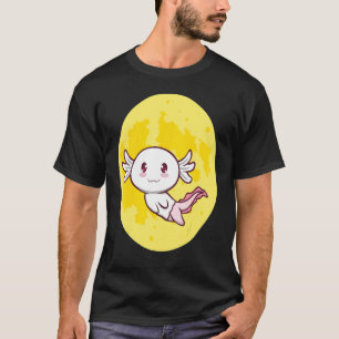 T-shirt Axolotl Pleine lune Lazy Costume d'Halloween Cute 