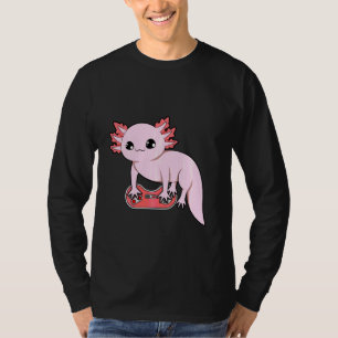 T-shirt Axolotl Poisson Jouer Jeux Vidéo Drôle Mignonne Ax