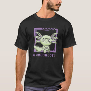 T-shirt Axolotl Poisson Jouer Jeux Vidéo Jote Gamesolotl G