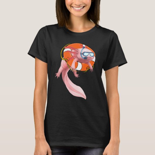 T-shirt Axolotl Poisson Kit de natation Masque de plongée  (Devant)