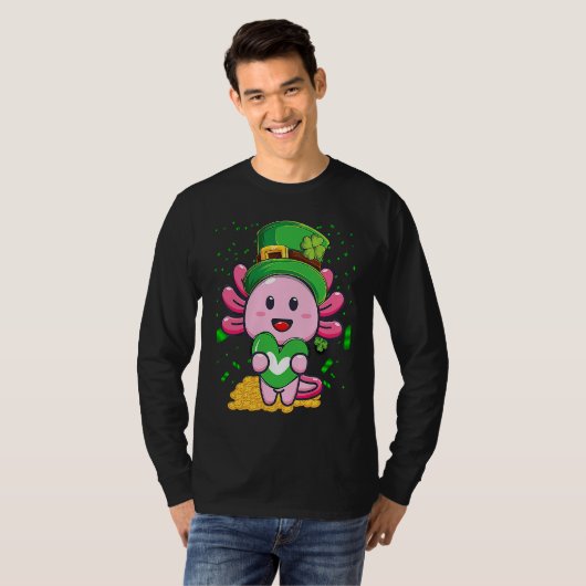 T-shirt Axolotl Saint Patricks Day Boys Girls Axolotl (Devant entier)