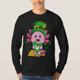 T-shirt Axolotl Saint Patricks Day Boys Girls Axolotl