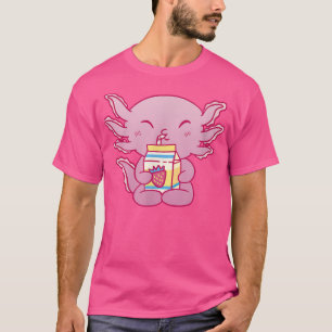 T-shirt Axolotl Snack Sweets Boire Drôle Axolotls Kawaii J