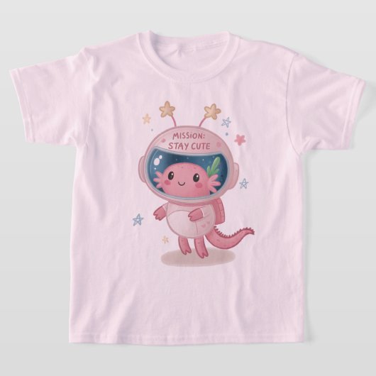 T-shirt Axolotl Space Explorer : Casque brillant et branch (Poser)