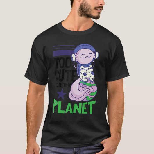T-shirt Axolotl spatial astronaute spatial (Devant)