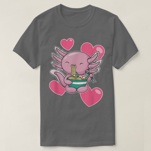 T-shirt Axolotl Valentine (Design devant)