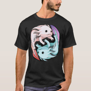 T-shirt Axolotl Yin Yang Poisson Mexicain Mignon Enfant F