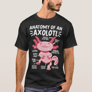 T-shirt Axolotls Anatomie D'Un Axolotl Kawaii