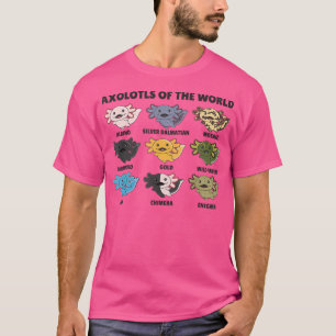 T-shirt Axolotls Du Monde Les Animaux Doux Kawaii Axolotl