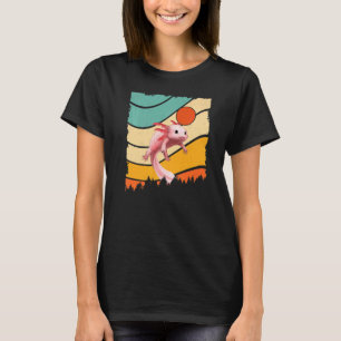 T-shirt Axolotls Poisson Vintage Style Rétro Soleil Blanc