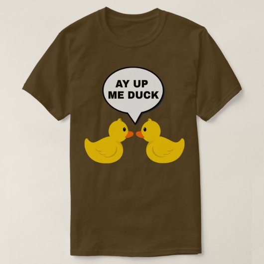 T-shirt Ay Up Me Duck Black (Design devant)