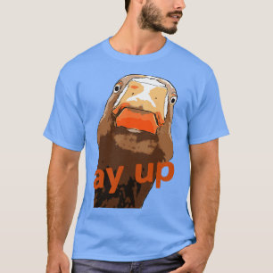 T-shirt Ay Up Salutation Duck Face Black Outline Art