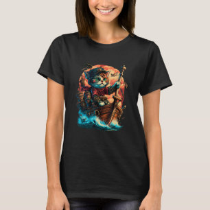 T-shirt Aye Aye, Capitaine Cat ! Conception de chat pirate