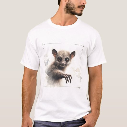T-shirt Aye Aye Portrait AREF289 - Watercolor (Devant)