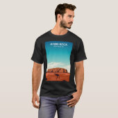 T-shirt Ayers Rock Uluru Australia Travel Poster (Devant entier)