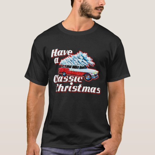 T-shirt Ayez Noël classique 50's Classic Car Noël (Devant)