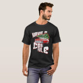T-shirt Ayez un Cool Yule 50's Classic Car Noël (Devant entier)