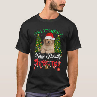 T-shirt Ayez Un Joyeux Doodle Noël Goldendoodl