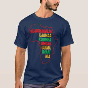 T-shirt Ayez un Kwanzaa heureux Les sept principes de Kwan