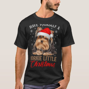 T-shirt Ayez Un Petit Chien De Noël Yorkie