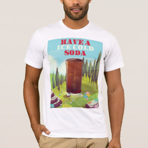 T-shirt Ayez un soda glacé Publicité.