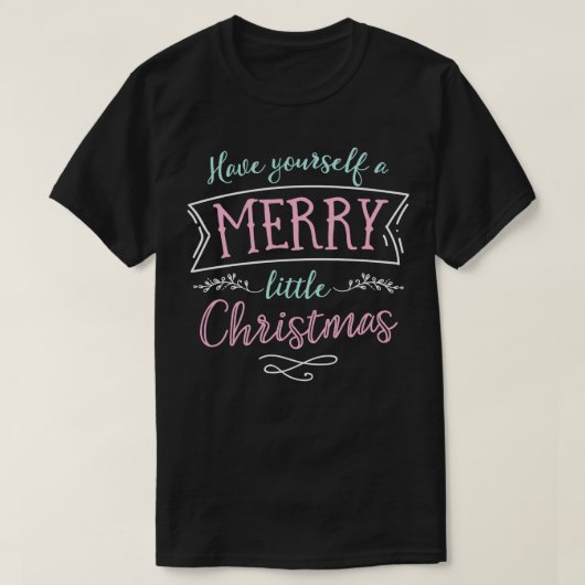 T-shirt Ayez-vous un joyeux petit cadeau de Noël T (1) (Design devant)