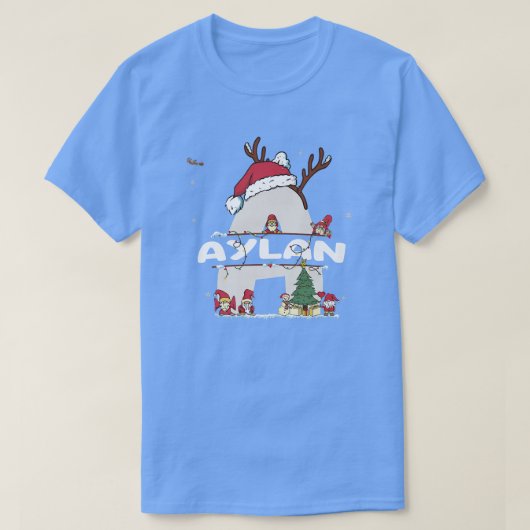 T-shirt Aylan Christmasw Aylan Nom pour les Noël drôles (Design devant)