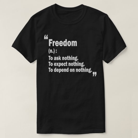 T-shirt Ayn Rand Citation Liberté (Design devant)