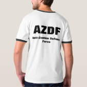 T-shirt AZDF : Anti force de défense de zombi (Dos entier)