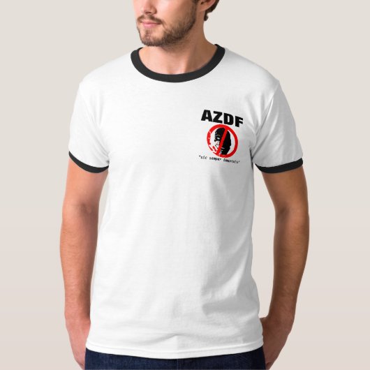 T-shirt AZDF : Anti force de défense de zombi (Devant)