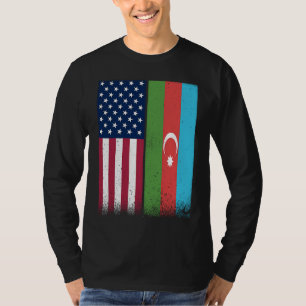 T-shirt Azerbaïdjan Azerbaïdjanais Drapeaux Américains Fi