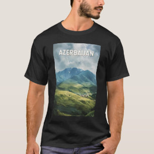 T-shirt Azerbaïdjan Illustration Voyage Art Vintage