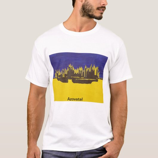 T-shirt Azovstal Fer et Acier, Mariupol, Ukraine (Devant)