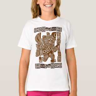 T-shirt Aztec Eagle Guerrier Tribal Art antique