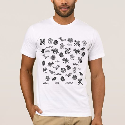 T-shirt Aztec figures of animals (Devant)