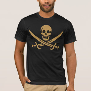 T-shirt Aztec Gold Crâne et cutlass Pirate Calico Jack