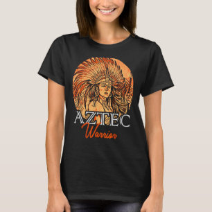 T-shirt Aztec Guerrier Roi Mexicain Art Amérindien Mayas