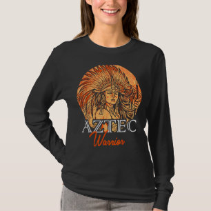 T-shirt Aztec Guerrier Roi Mexicain Art Amérindien Mayas