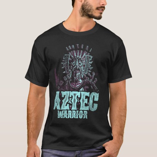 T-shirt Aztec Guerrier Roi Mexique Aztec Mayas natif Aztec (Devant)