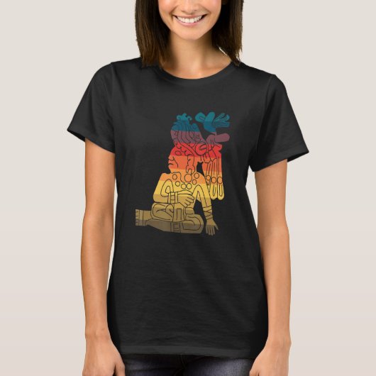 T-shirt Aztec Maya Sitting Man Incan (Devant)