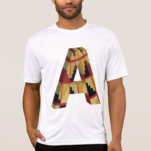 T-shirt Aztec Navajo Pattern Letter A (Devant)