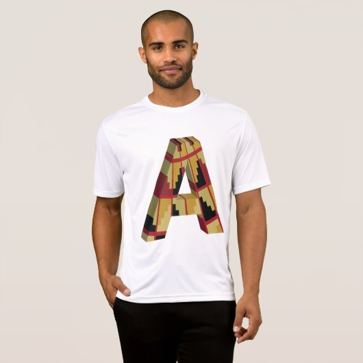 T-shirt Aztec Navajo Pattern Letter A (Devant entier)