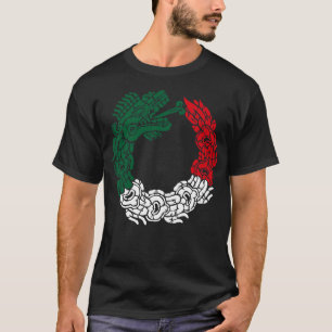 T-shirt Aztec Quetzalcoatl Serpent Drapeau Mexicain Roo Me